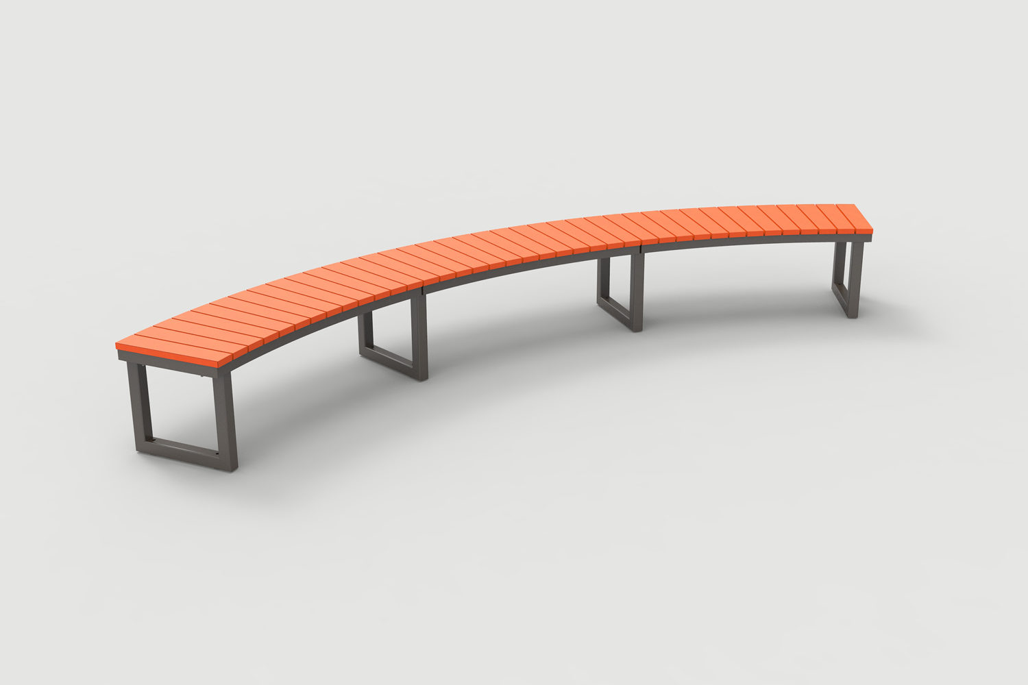 Ogden Layout OGM1900-00137: Arc, front to back slats, hdpe, square legs