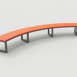 Ogden Layout OGM1900-00137: Arc, front to back slats, hdpe, square legs