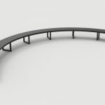 Ogden Layout OGM1900-00138: Arc, front to back slats, hdpe, square legs