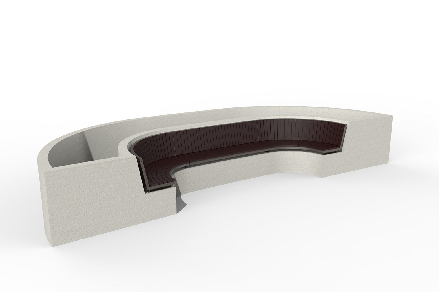 Ogden Layout OGM1900-00235: Combined, left to right slats, hdpe, wall-mount