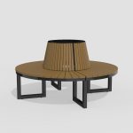 Ogden Layout OGM1900-00248: Circle, backed, front to back slats, square legs