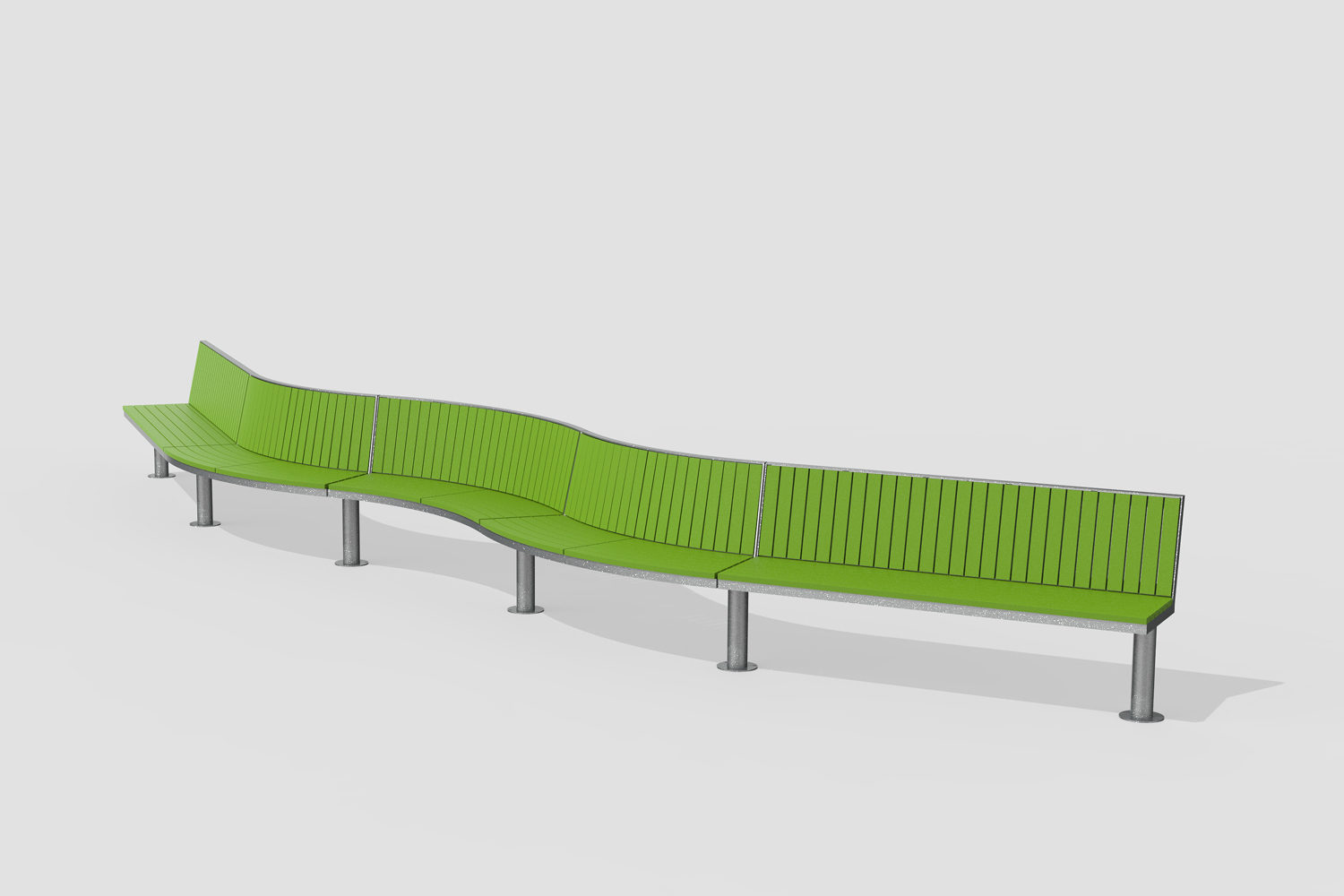 Ogden Layout OGM1900-00253: Combined, left to right slats, hdpe, pedestal legs