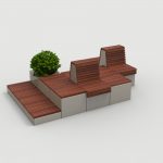 Pixel Layout PLF2200-00053: Tall and Short blocks with wood, planters