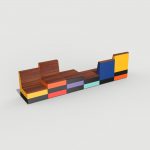 Pixel Layout PLF2200-23999: Colorful painted blocks with and without backs