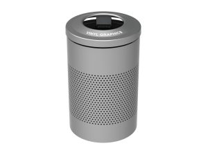 MTR-0600-00011: 600 Trash Container with Vinyl Graphics label