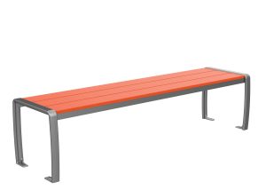 MBE-0970-00054: 970 Backless Bench, OP HDPE Orange