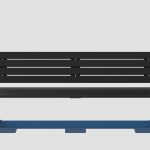 L-Series Backed Bench, Black, Blue