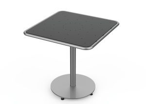 MTB-1700-00257: Square Foro Table, 30in W, OP HDPE Black, P1, Freestanding