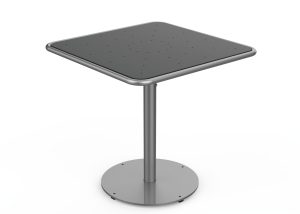 MTB-1700-00261: Square Foro Table, 30in W, OP HDPE Black, P1, Surface Mount