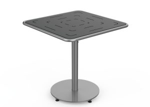 MTB-1700-00269: Square Foro Table, 30in W, OP HDPE Black, P2, Freestanding