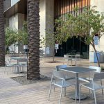 Square Foro Tables with High Density Polyethylene and Chairs at Arizona State University
