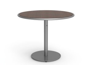 MTB-1700-01030: Foro Round Table, 36in Diameter, Thermally Modified Ash Wood Table Top, Surface Mount