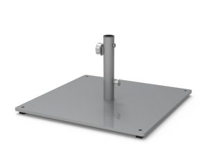 MUM-2400-00020: 90lb Weighted Square Base, Stainless Steel Knob (1), Pin with Keyed Alike Lock (1), Lockable, Surface Mount