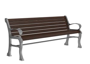 MBE-0300-00182: 300 Series Backed Bench, Thermally Modified Ash Wood
