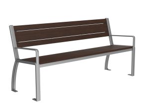 MBE-0970-00088: 900 Series - 970 Backed Bench, Thermally Modified Ash Wood