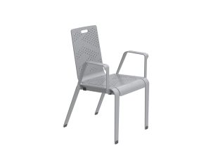 MCH-2700-00030: ALUM Chair, Laser Design 4 - Summit Pattern, with Arms, Freestanding
