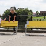 MBE-3000-00006: L-Series Backed Bench with End Arms and 