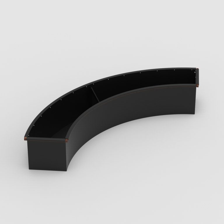 maglin-canoe-img-bar5 Curved CANOE modular planter in black powdercoat