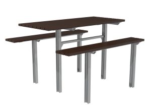 MTB-0210-00060: 210 Cluster Seating, Thermally Modified Ash Wood, Direct Burial, Wheelchair Accessible