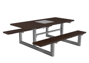 MTB-0210-00066: 210 Cluster Seating, Thermally Modified Ash Wood, Surface Mount, Wheelchair Accessible, Game Board