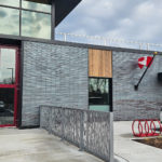 Matrix pattern FLEXX panels outside fire station