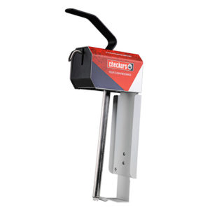 A CHECKERS DIRECT FLOW DISPENSER4.0 FLAT TOP, featuring a handle and mount, designed for secure placement and optimal utility.