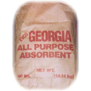 A beige bag labeled "INDUSTRIAL FLOOR DRY" with a net weight of 40 lbs (18.14 kg), sold in pallets of 60 bags.