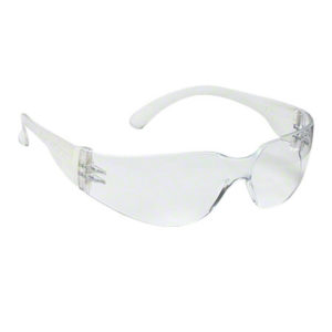 1715 BULK PACK SAFETY GLASSES feature curved arms and wraparound lenses, available in a convenient case of 144 units (1715Q/C).