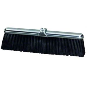 A 24" SPEED SWEEP PUSH BROOM designed for rough floors, featuring black bristles and a metal frame, ideal for medium to heavy sweeping.