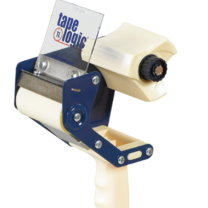 A 3" HEAVY DUTY TAPE GUN, EACH with a roll of clear packing tape mounted on it, and a label reading "Tape Logic.