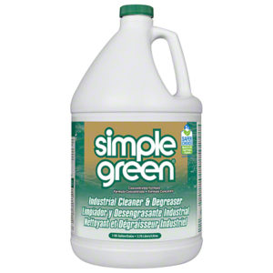 A gallon container of SIMPLE GREEN 6 GAL/CASE Industrial Cleaner & Degreaser with bilingual labeling in English and Spanish. The label features the brand logo and product name.