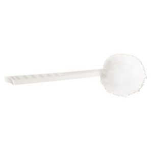 BOWL MOP - EACH featuring a round bristle head and an extended, ribbed handle.