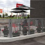 FLEXX Panels surrounding outdoor patio