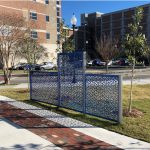 FLEXX Panels with Kaleidoscope Pattern along walkway