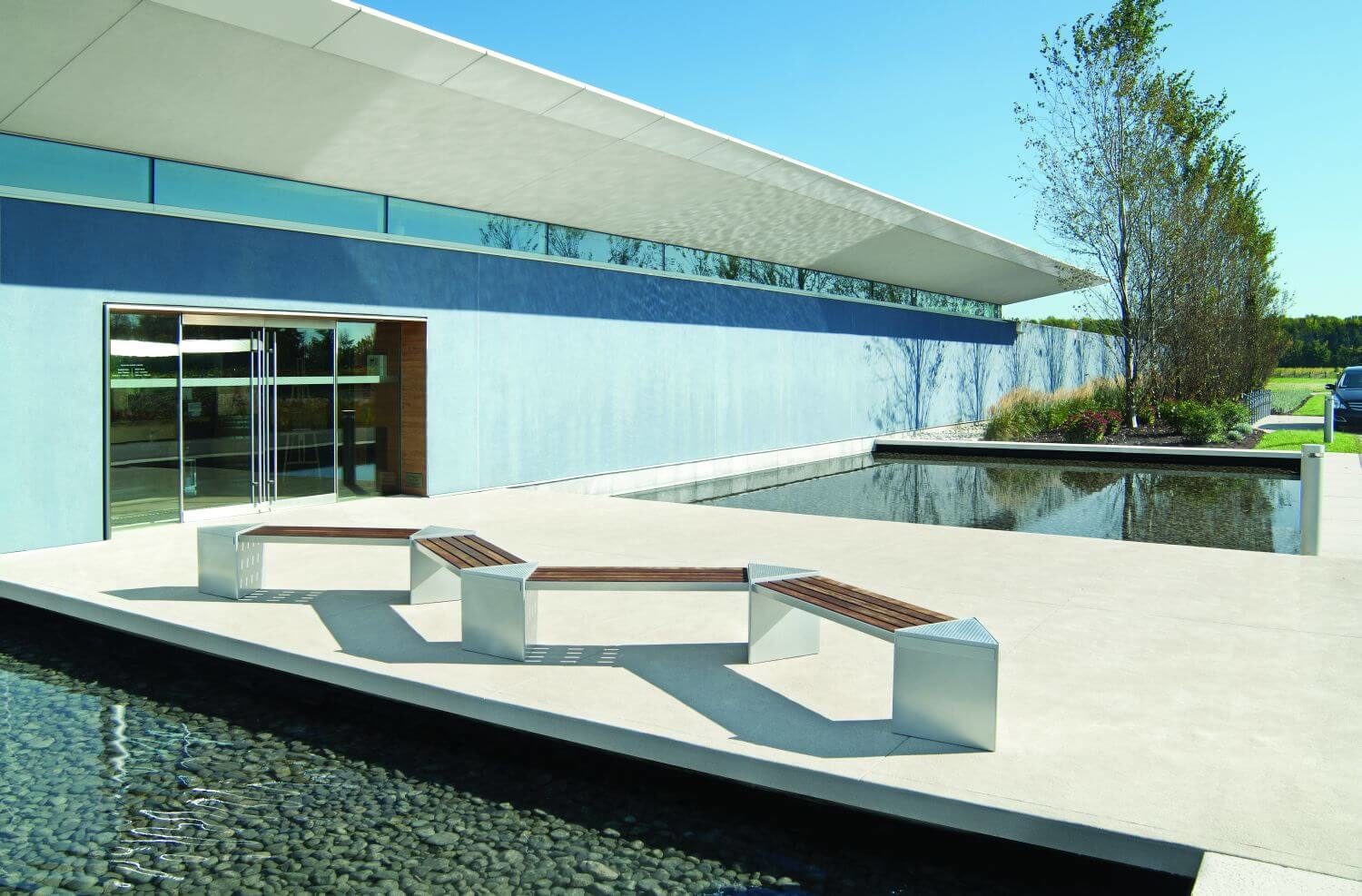 Modern Zig Zag Bench