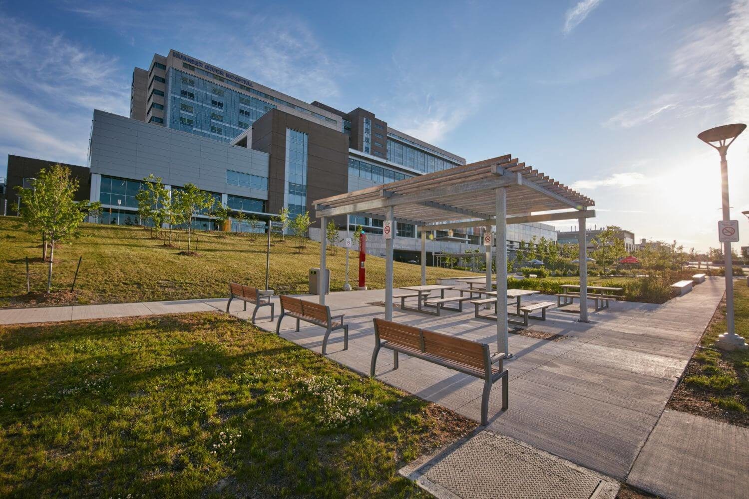 Seating Outside of Humber River Hospital