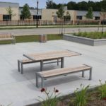 720 cluster seating - tables and benches in Ipe wood