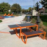 Lexicon Tables in Orange and Black at Park
