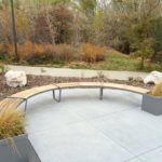 Curved Lexicon Bench with Planters