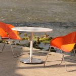 Battery Cafe Table and Chairs by water