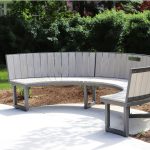 Curved Ogden Bench with Square Legs at Lang Plaza