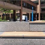 Wall-mount Ogden seats with Thermally Modified Ash Wood