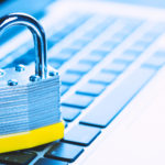 Padlock on keyboard