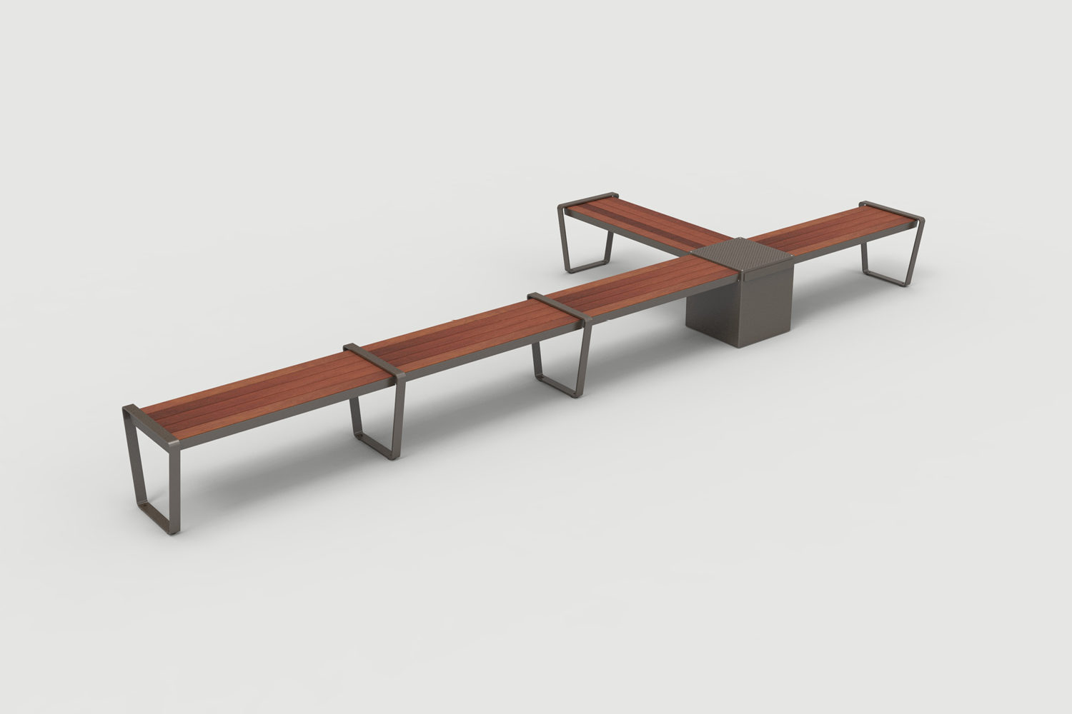 Lexicon Layout LXM1500-00029: Straight, Backless Wood, Armless, Square Module