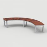Ogden Layout OGM1900-00013: Arc, front to back slats, ipe wood, square legs