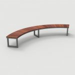 Ogden Layout OGM1900-00067: Arc, front to back slats, ipe wood, square legs