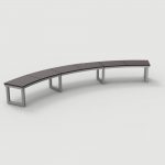 Ogden Layout OGM1900-00139: Arc, left to right slats, hdpe, square legs