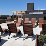 Rooftop Patio with Seating and planters