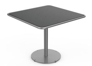 MTB-1700-00262: Square Foro Table, 36in W, OP HDPE Black, P1, Surface Mount