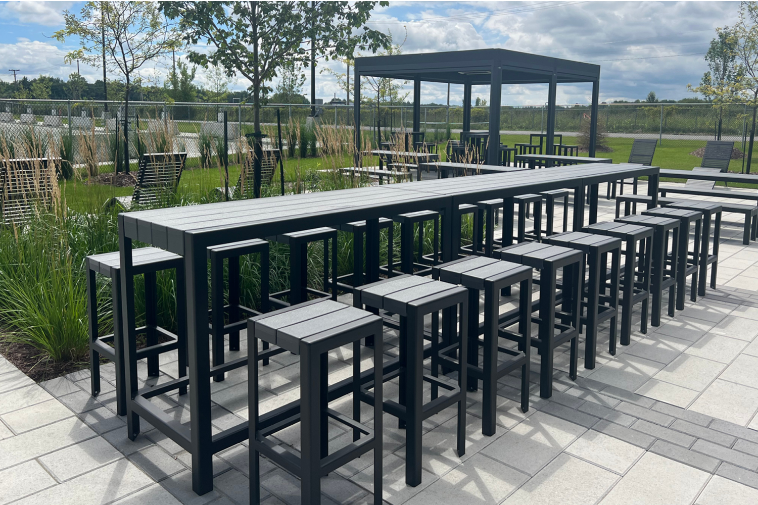 Bar Height 1050 Tables and Stools at Metro Distribution Center
